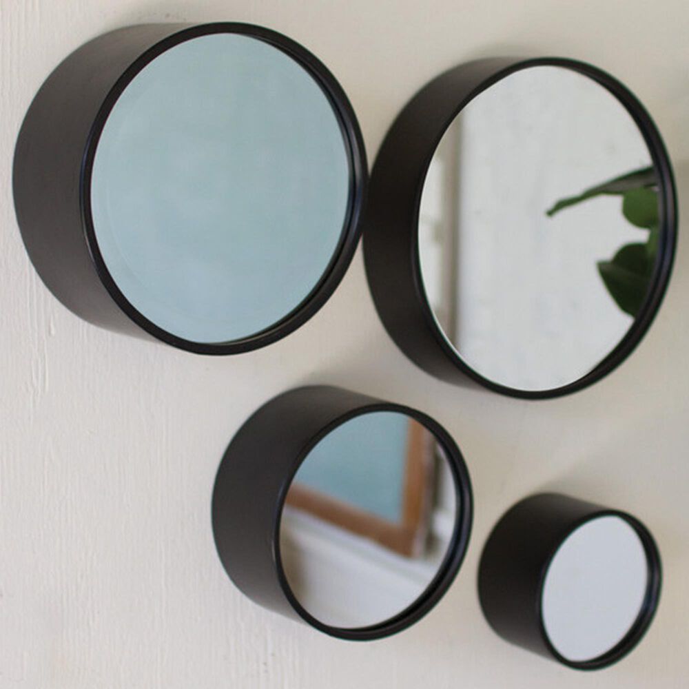 Kalalou Wall Mirror in Antique Black (Set of 3), , large