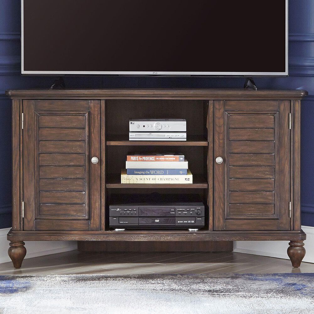 Home Styles Southport Corner Entertainment Center in Distressed Oak, , large