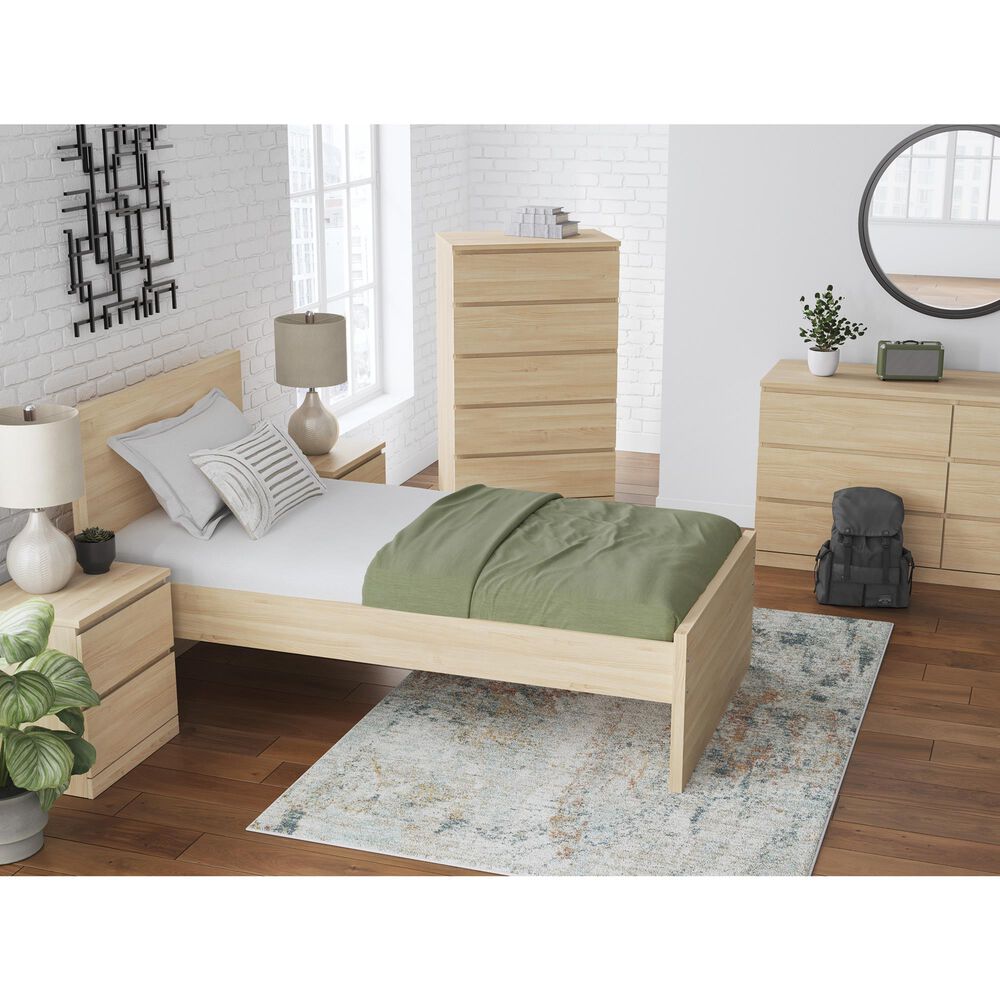 Ashley Onita Twin Panel Platform Bed in Natural, , large