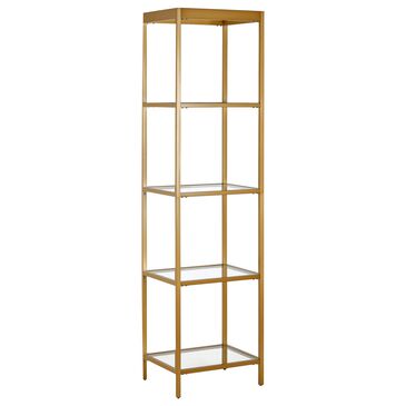 Hudson and Canal Alexis 18" Bookcase in Brass, , large
