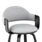Blue River Daxton 26" Swivel Counter Stool in Gray/Black, , large