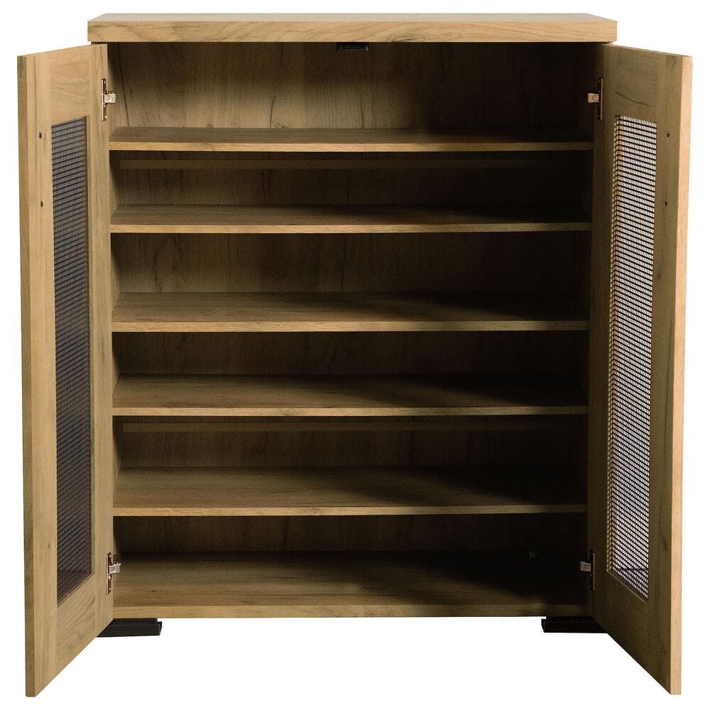 Coaster Bristol 6-Shelf Shoe Cabinet in Golden Oak, , large
