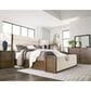 Ashley Marxmore California King Upholstered Storage Bed with Two Nightstands in Brown, , large