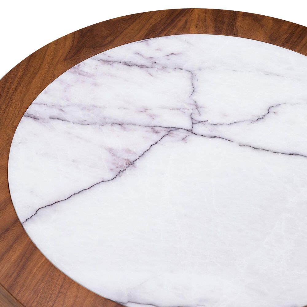 Eichholtz Presedio Side Table in Walnut and Bianco Lilac, , large