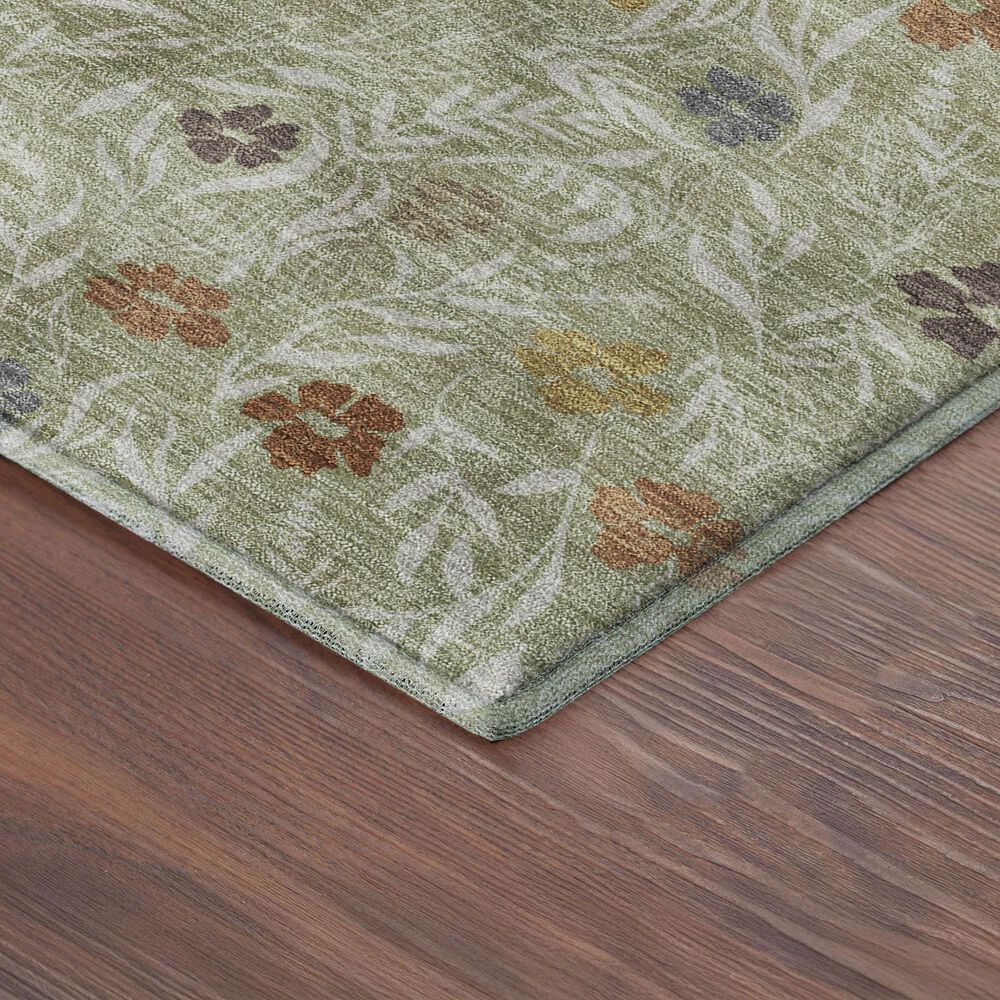 Dalyn Rug Company Soft Essentials Floral Cactus 2'3" x 7'6" Indoor/Outdoor Runner, , large