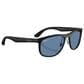 Rayban Glasses Sunglasses with Polarized Blue Lenses in Matte Sand Black, , large