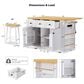 HOMLUX 53inch Large Kitchen Island in White(Three Packages), , large