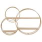 Maple and Jade 37" x 26" Wall Shelf in Gold and Natural Brown, , large