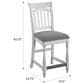 Emerald Home Furnishings New Haven Counter Stool in Oyster Shell (Set of 2), , large
