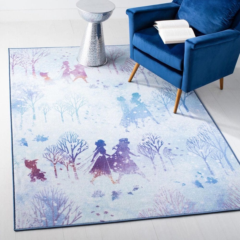 Safavieh Disney Frozen 2 Believe 3&#39;3&quot; x 5&#39;3&quot; Light Blue and Purple Kids Rug, , large