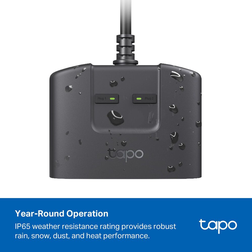 TP-Link TP25 Smart Wi-Fi Outdoor Plug in Black, , large