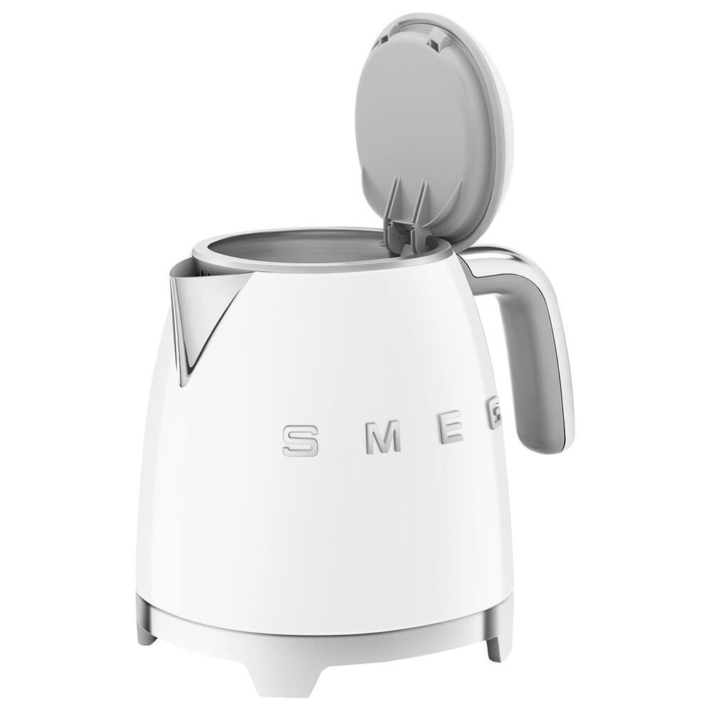 Smeg 3-Cup Stainless Steel Retro Style Mini Electric Kettle in White, , large