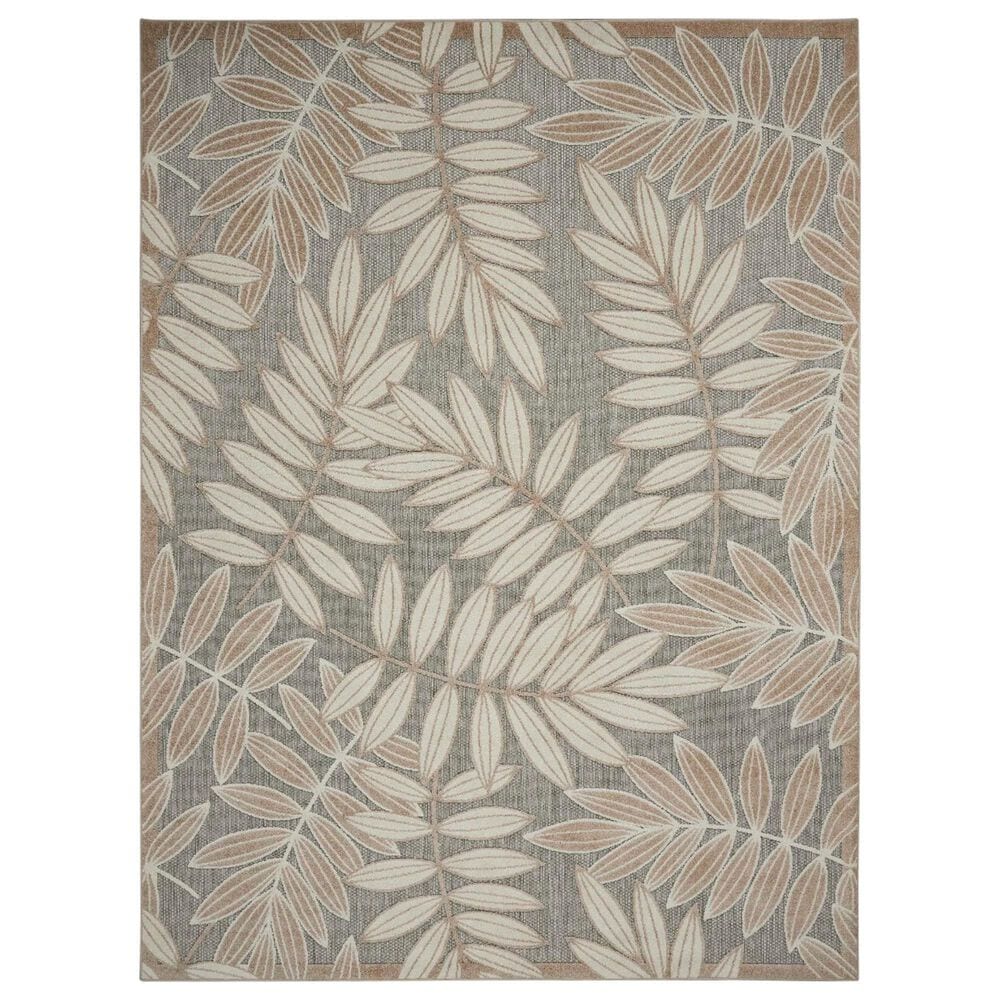 Nourison Aloha Tropical 5"3" x 7"5" Natural Indoor/Outdoor Area Rug, , large