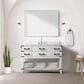 Lexora Home Norwalk 48" Single Bathroom Vanity in White Oak with White Carrara Marble Top and Rectangle Sink, , large