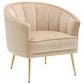 Lumisource Tania Accent Chair in Champagne Velvet and Gold, , large
