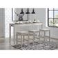 Signature Design by Ashley Skempton 4-Piece Counter Height Table Set in Beige, , large