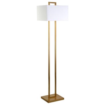 Hudson and Canal Adair 68" Floor Lamp in Brushed Brass, , large