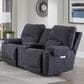 HomeStretch Showtime Power Reclining Loveseat in Graphite, , large
