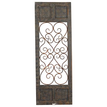 Maple and Jade 57" x 20" Wall Panel in Brown and Black, , large