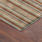 Dalyn Rug Company Soft Essentials Striped Paprika 2"6" x 3"10" Indoor/Outdoor Area Rug, , large