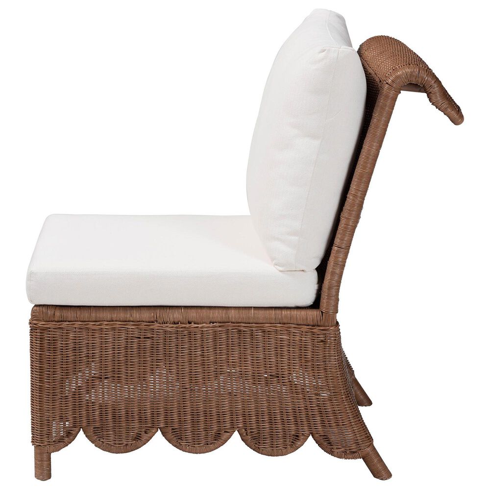 Baxton Studio Detta Accent Chair with Rolled Back in Neutral, , large