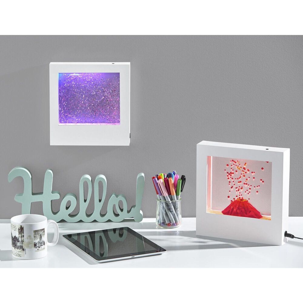 Adesso Glitter Light Box in White, , large