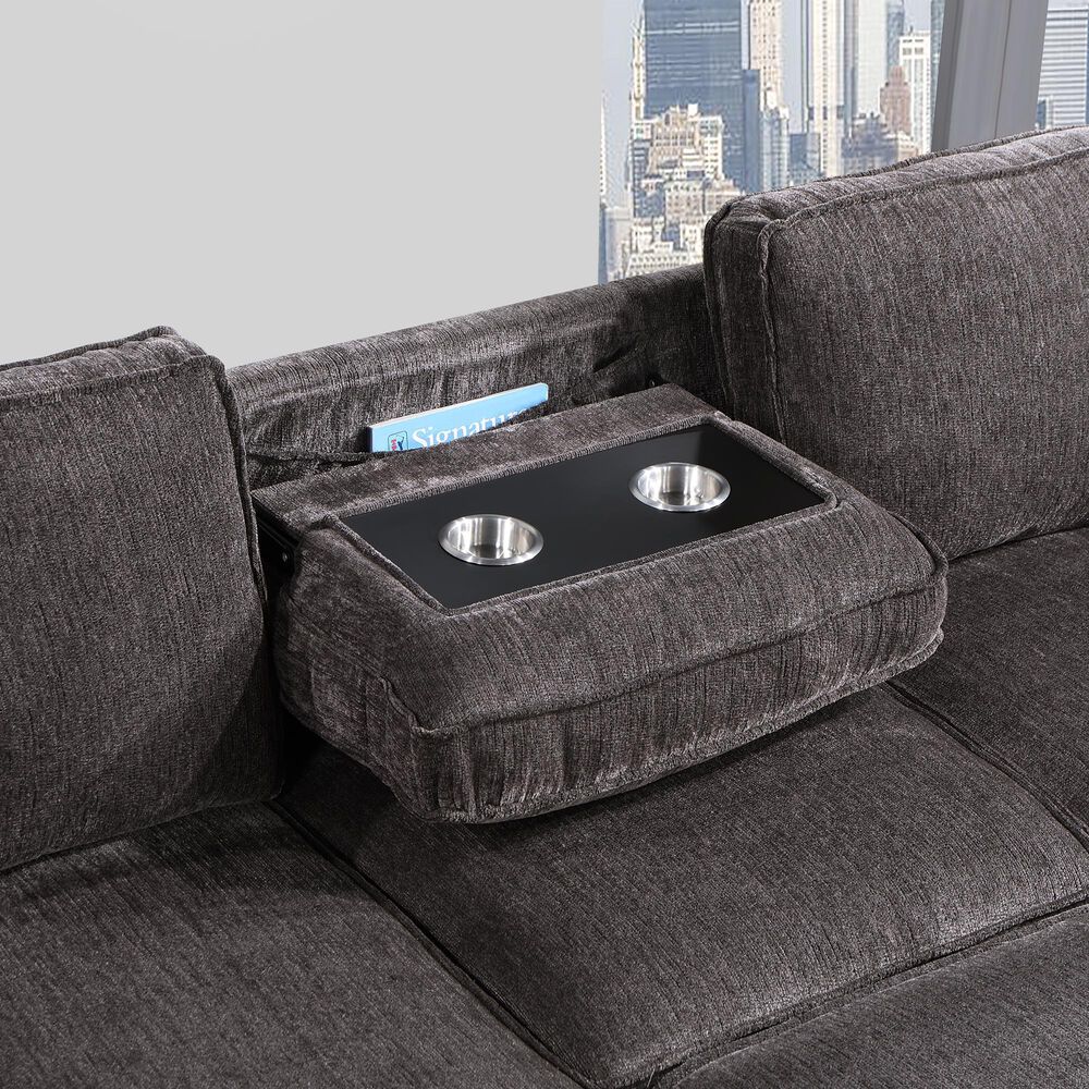 Global Furniture USA Pull-Out Sofa W/Reversible Chaise, , large
