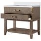 Lexora Home Norwalk 36" Single Bathroom Vanity in Grey Oak with White Quartz Top and Rectangular Sink, , large