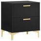 Pacific Landing Kendall 4-Piece Queen Upholstered Bedroom Set in Black and Gold, , large