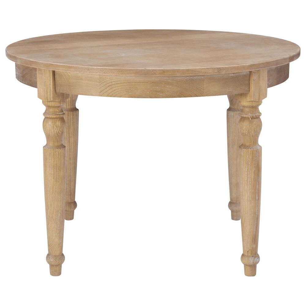 Linon Home Decor Avalon Round Dining Table in Light Natural Brown - Table Only, , large