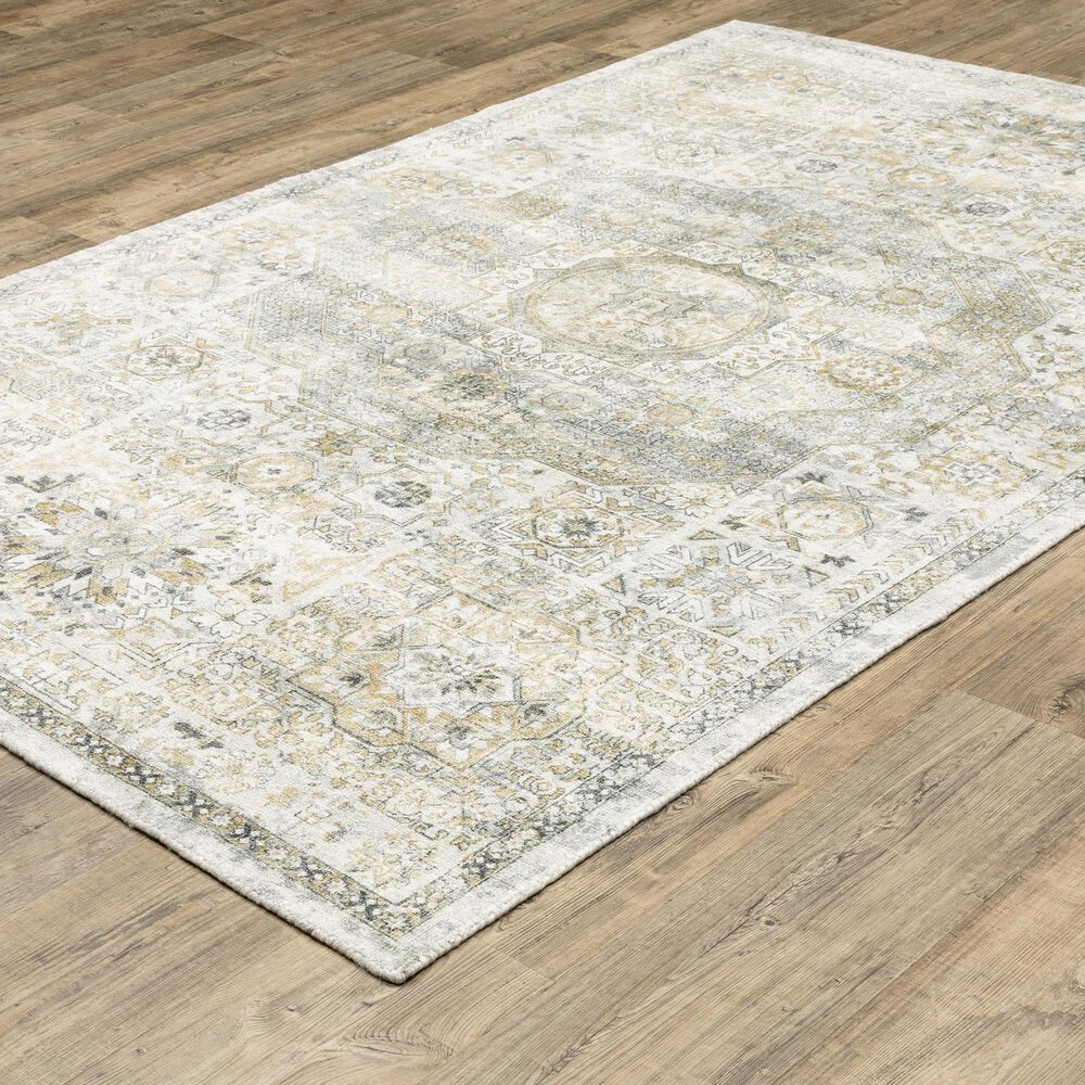 Oriental Weavers Windham Grey and Gold 6&#39; x 9&#39; Area Rug, , large