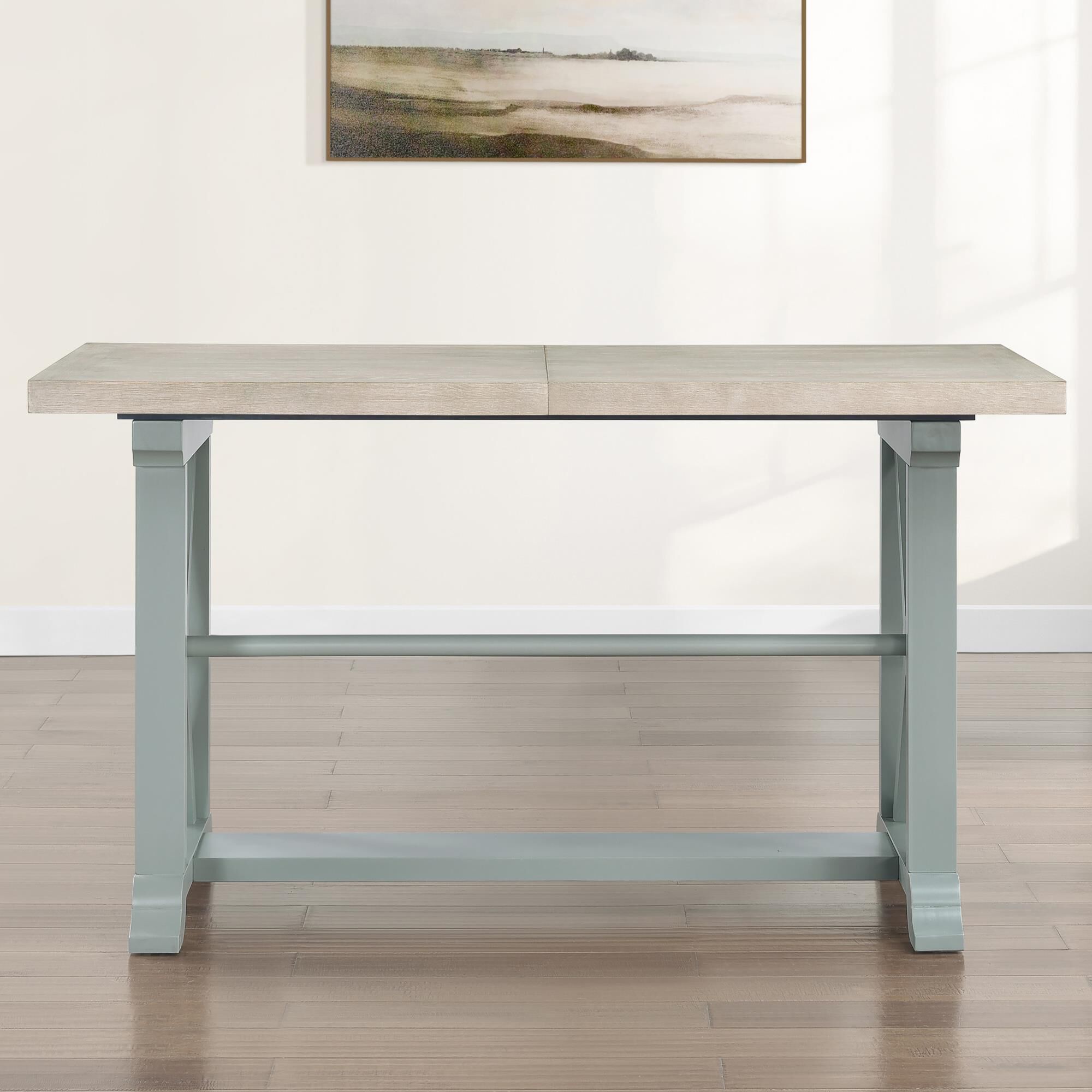 kc　テーブル Crystal City Counter Height Trestle Dining Table in Green