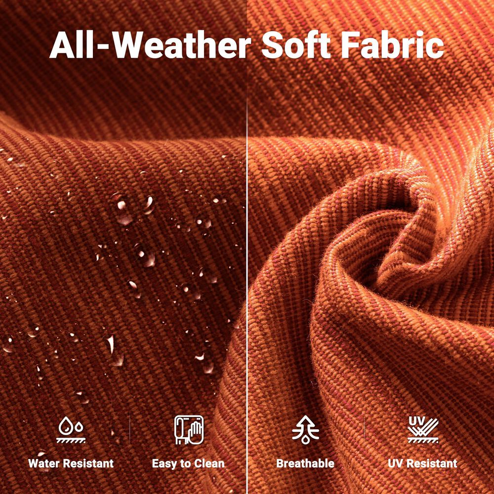 HOMLUX 28" Patio Single Chair in Orange (Set of 2), , large