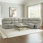 MotoMotion Grafton 6-Piece Leather Power Reclining Sectional in Ravenna Bone, , large