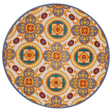 Nourison Aloha Oriental 7"10" Round Multicolor Indoor/Outdoor Area Rug, , large