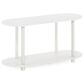 HOMLUX Turn-N-Tube 2-Tier Oval Side Display Rack in White and Virgin White, , large