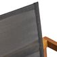 Hearth and Haven Belfast Outdoor Dining Chair with Teak Frame in Black (Set of 2), , large