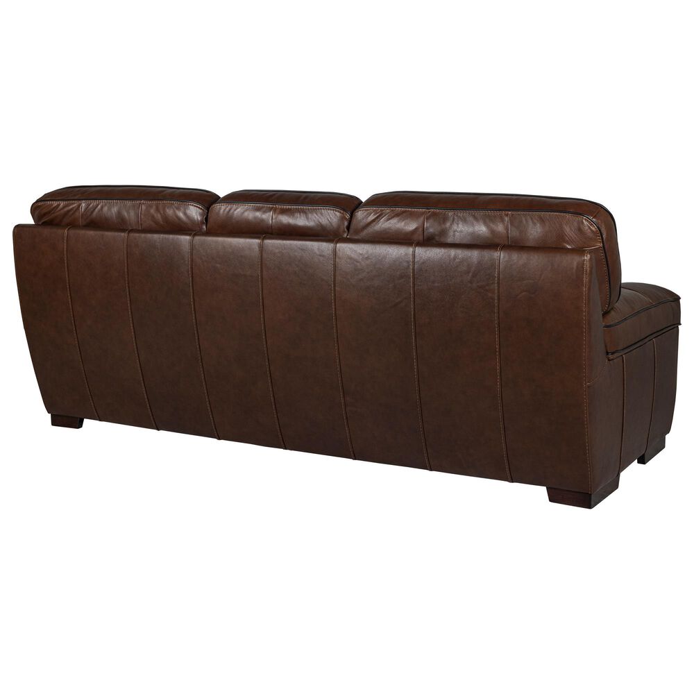 Simon Li Stationary Leather Sofa in Longhorn Bramble, , large