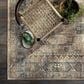 Surya Mirabel MBE-2302 12" x 15" Navy, Denim, Cream, Brown, Saffron, Taupe and Gray Area Rug, , large