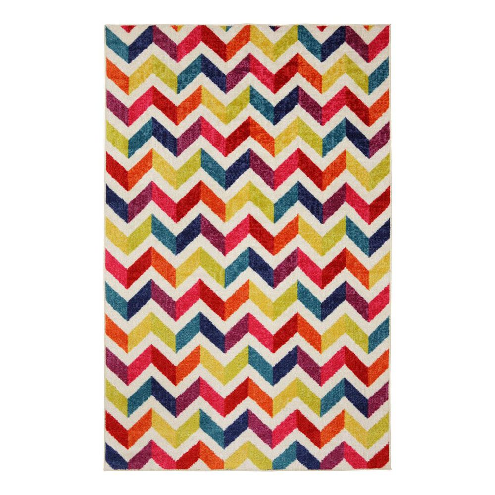 Mohawk Strata Mixed Chevrons 5' x 8' Multi Area Rug, , large