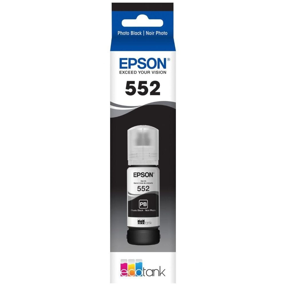 Epson Claria EcoTank Premium T552 70mL Dye Photo Ink Bottle in Black, , large
