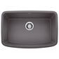 Blanco Valea 27" Single Bowl Kitchen Sink in Cinder, , large
