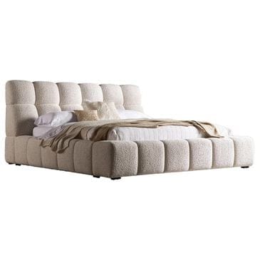 Simeon Collection Escape Queen Upholstered Platform Bed in Fluffy River Rock, , large