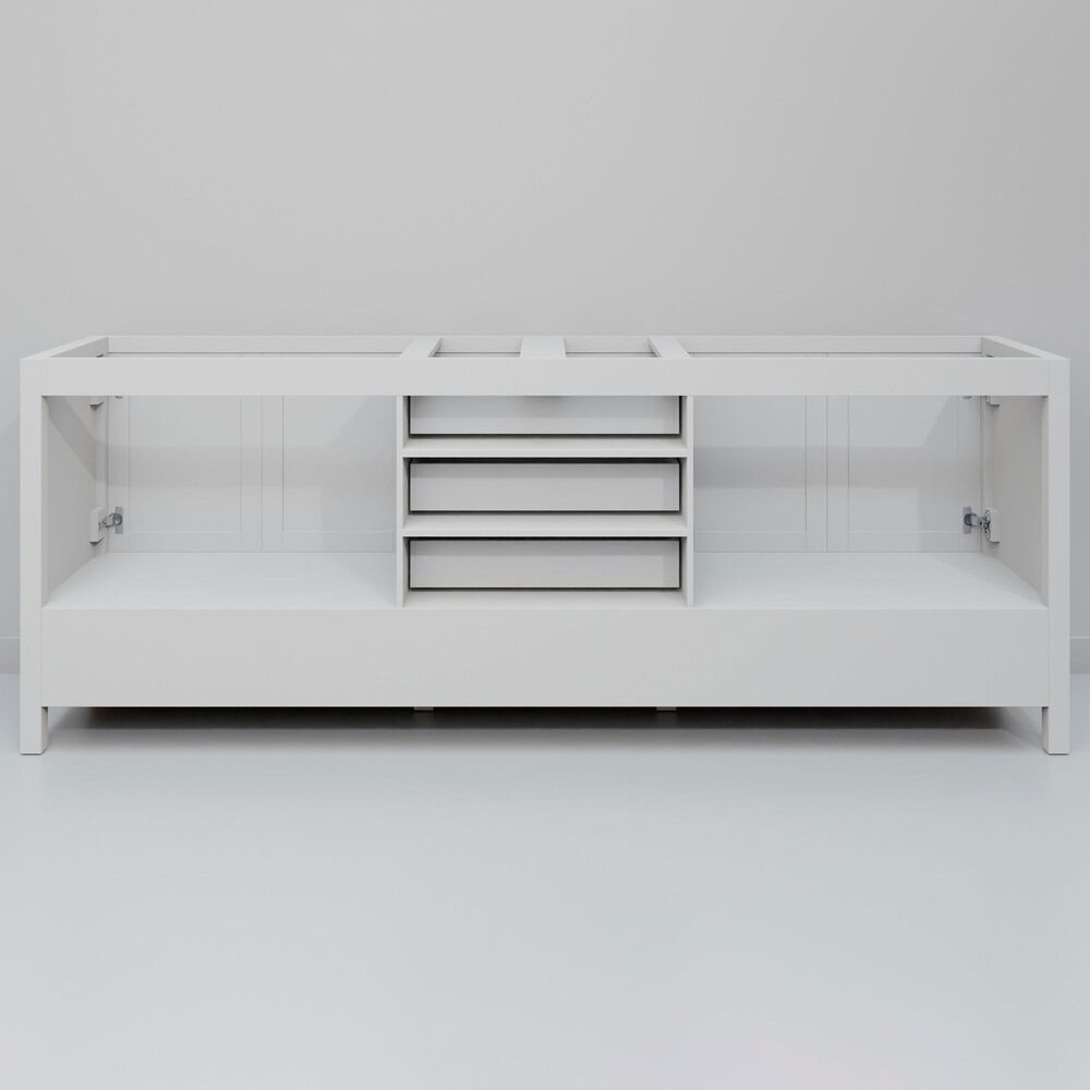 Lexora Home Jacques 80" Double Bathroom Vanity in White with 2 cm White Quartz Top and Rectangular Sinks, , large