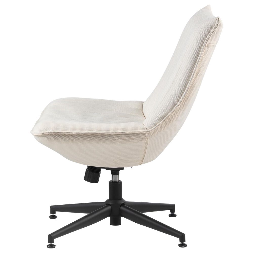 Impressions Vanity Lisa Vanity Chair with Cream Cushion in Black, , large