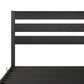 Hearth and Haven Twin Platform Bed Frame with Wood Headboard in Black, , large