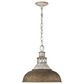 Golden Lighting Kinsley 1-Light Large Pendant with Antique Rust Shade in Aged Galvanized Steel, , large