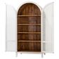 Ardent Home Julia  2-Door Display Cabinet in Rubbed White and Caramel, , large