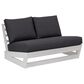 Linon Home Decor Silbury Outdoor Bench with Grey Cushion in White, , large