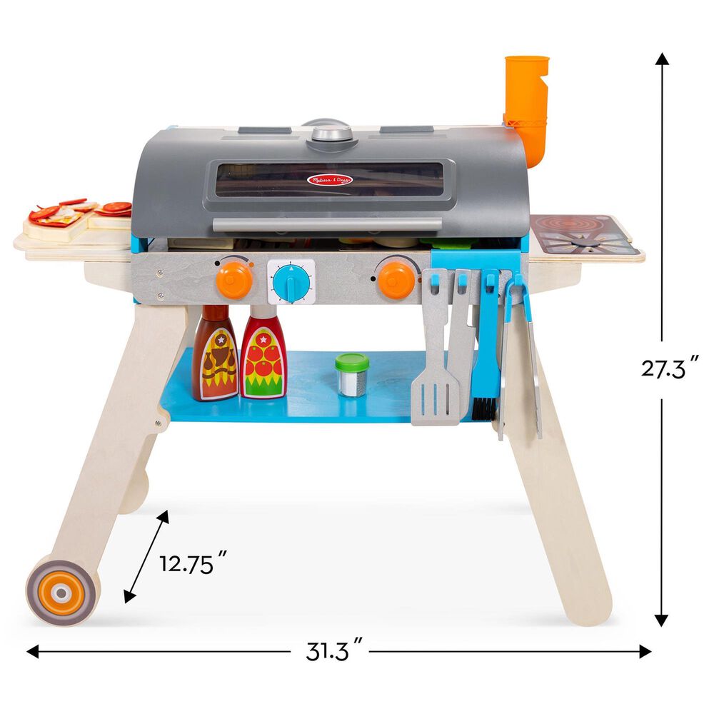 Melissa &amp; Doug Deluxe Grill and Pizza Oven Play Set, , large